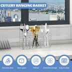 Stainless Steel Utensil Holder Hanging Cutlery Rack