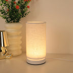 Fabric Cylinder Desk Lamp for Bedroom & Home Lighting
