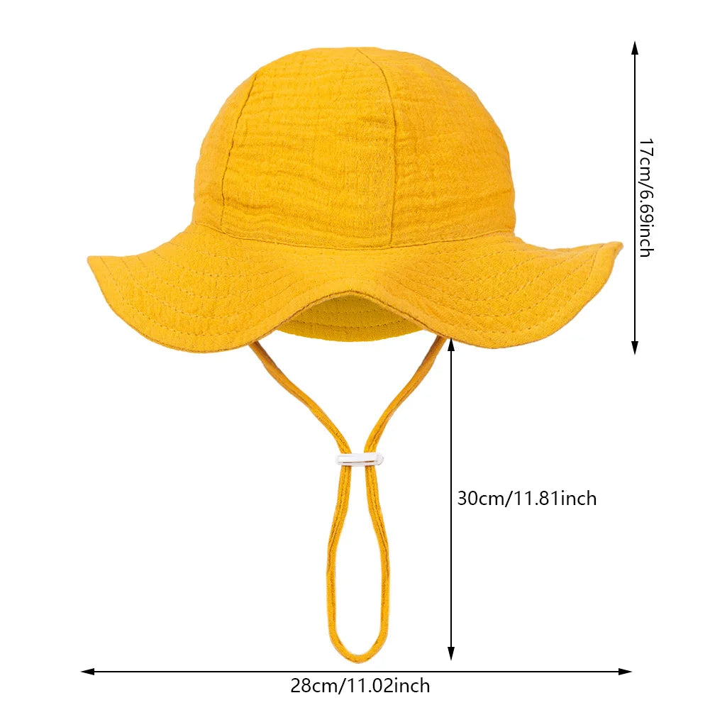 Floral Baby Bucket Hat UK Adjustable Infant Sun Cap