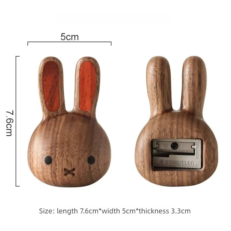 Miffy Kawaii Rabbit Pencil Sharpener Cute Wooden Manual Sharpener