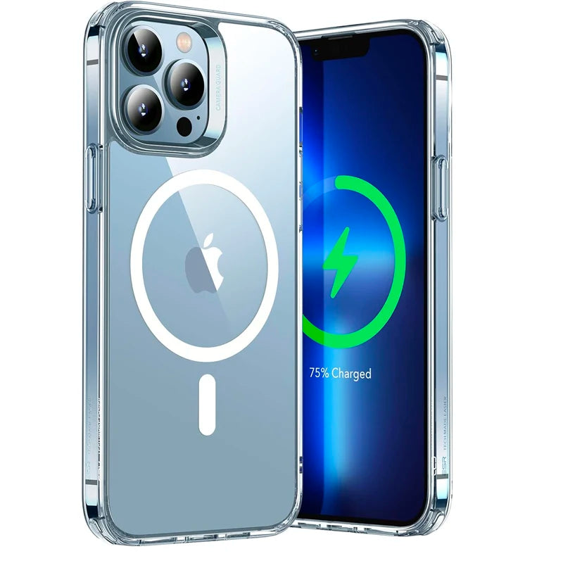 Ultra Slim Clear Magnetic Case for iPhone 16 15 14 13 12 11 Pro Max