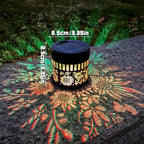 Solar LED Floral Wall Sconce Waterproof Outdoor Projection Garden Light