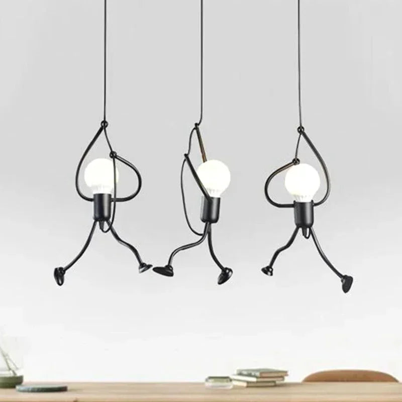 Modern Iron Man Pendant Light for Home & Café Décor