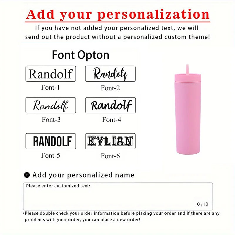Personalized Football Water Bottle with Straw for Kids