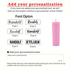Personalized Football Water Bottle with Straw for Kids