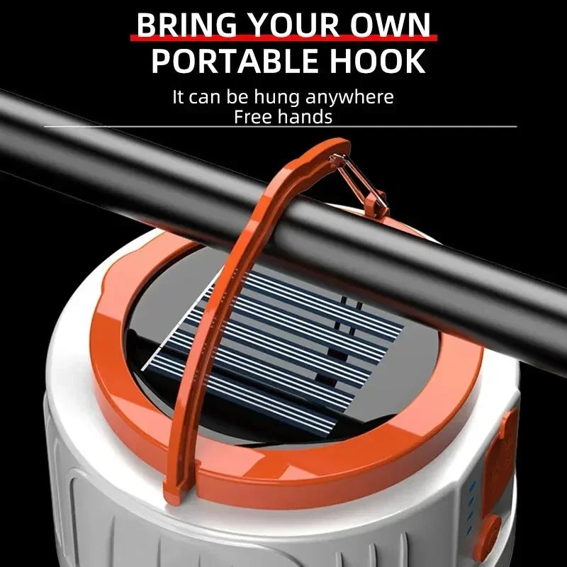 Solar LED Camping Light Bulb Rechargeable Emergency Lamp