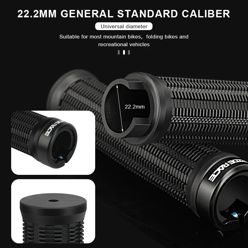 Lock-On MTB Handlebar Grips Ergonomic Anti-Slip Shockproof Rubber