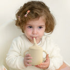 Baby Silicone Straw Cup Snack Container BPA Free