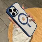 Natural Titanium MagSafe Case for iPhone 11 12 13 14 15 16 Pro Max