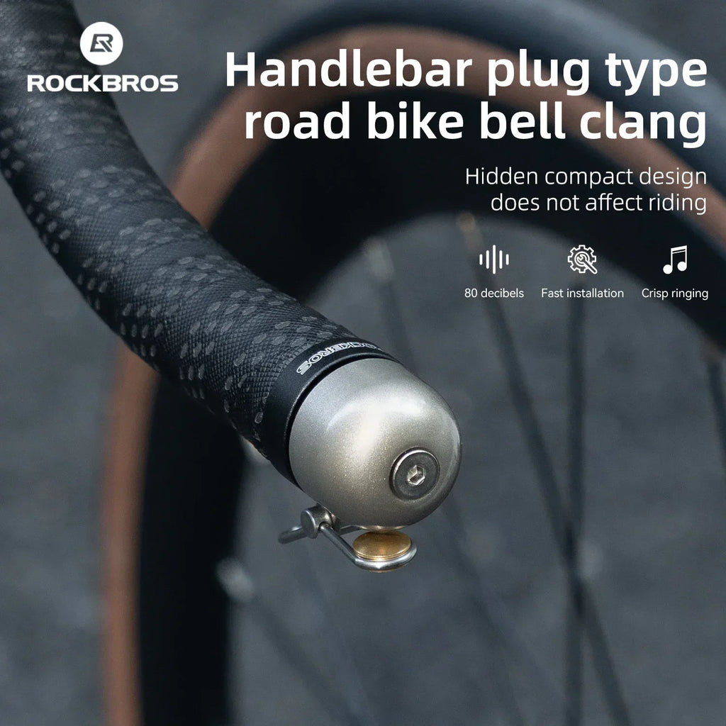 ROCKBROS Handlebar Plug Bicycle Bell 80dB Bike Horn