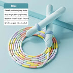 2.8M Bamboo Beaded Jump Rope PVC Segmented Skipping Rope for All Ages