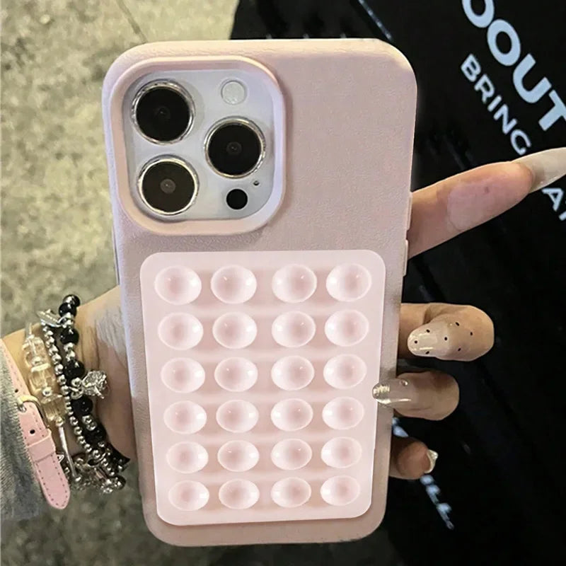 3D Suction Cup Stand Case for iPhone 11 12 13 14 15 16 17 Pro Max
