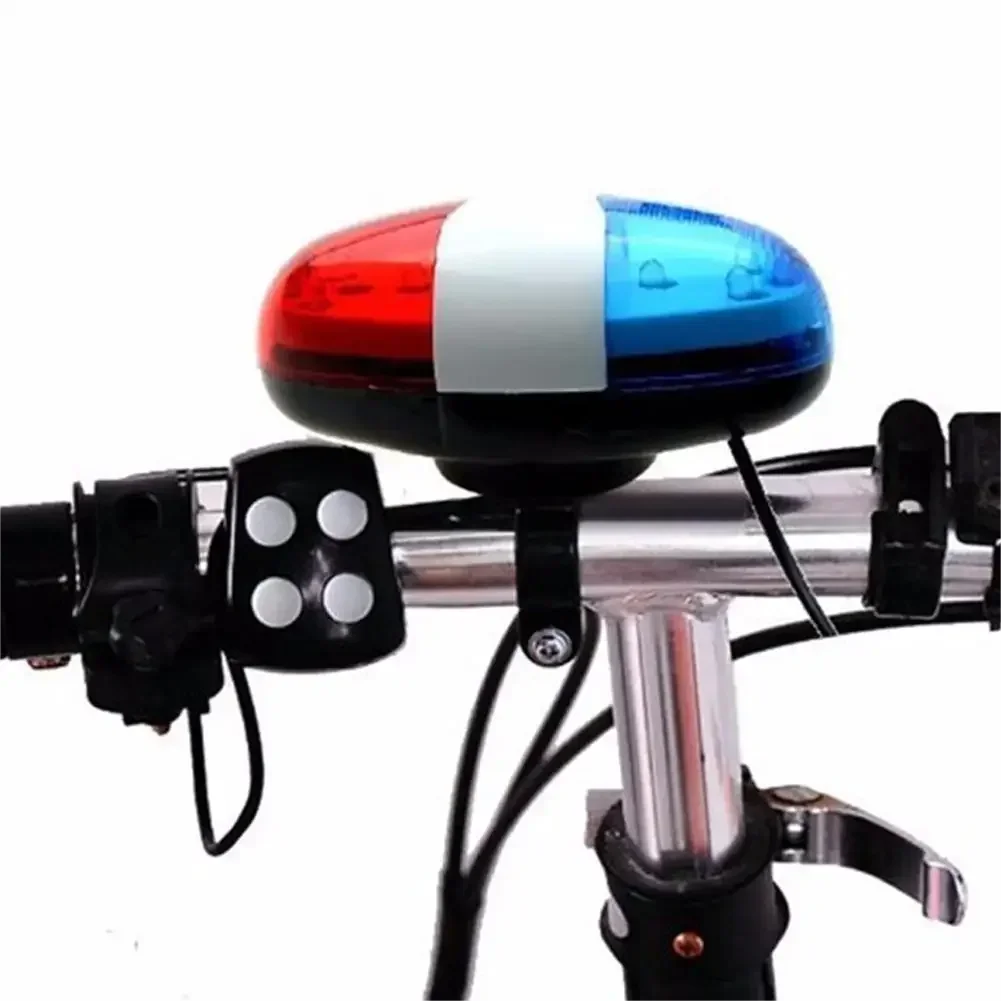 LED Bicycle Bell Horn 6 LED Bike Light with 4 Sound Modes
