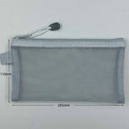Clear Mesh Pencil Case Portable Standing Pen Holder Organizer