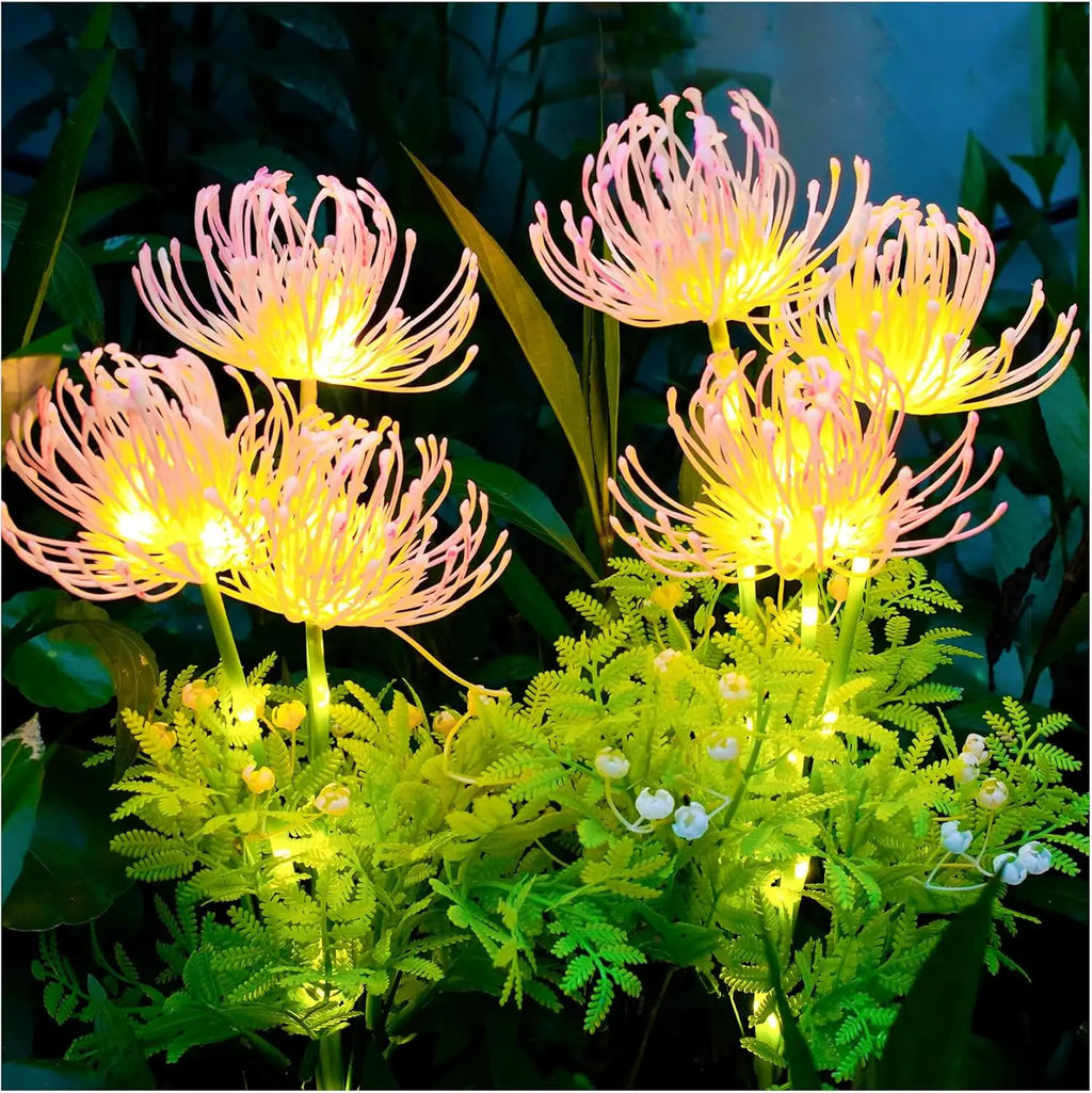 Solar Spider Lily Flower Lights for Waterproof Garden Decor