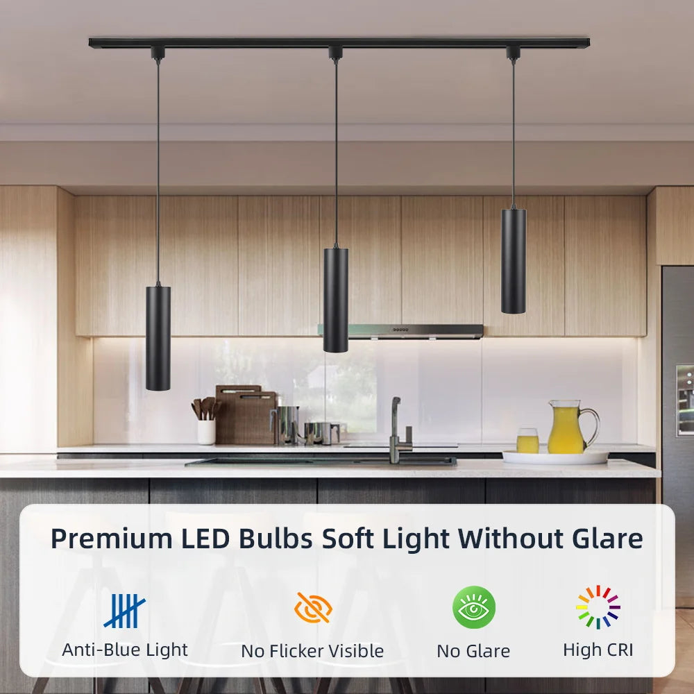 Modern LED Track Pendant Light for Kitchen & Living Room