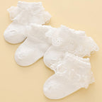 Princess Lace Baby Socks for Girls Cute Ruffle Anti-Skid Socks