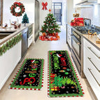 Christmas Cookies Tree Floor Mat Non-Slip Kitchen & Home Decor Rug