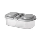 Double Compartment Food Storage Box Sealed Plastic Snack Lunch Container