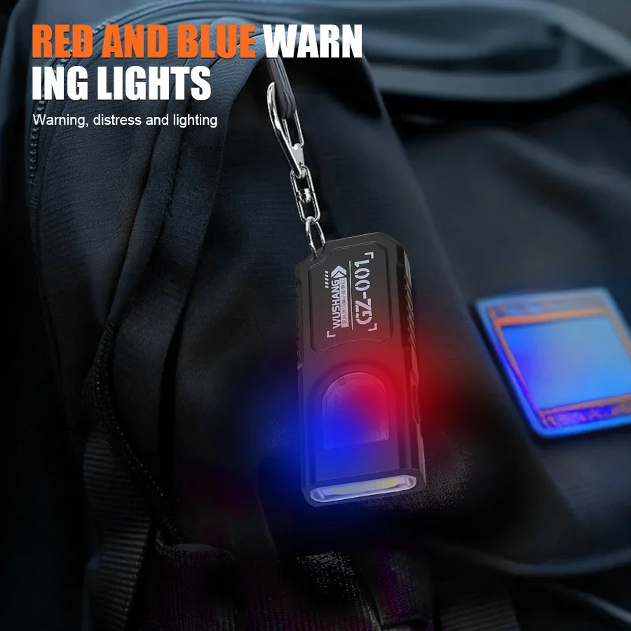 Mini COB LED Keychain Flashlight USB-C Rechargeable