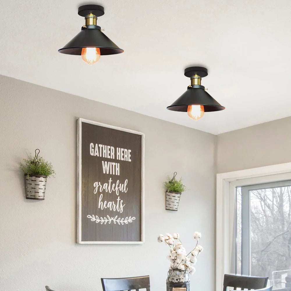 Retro Loft Pendant Light E27 Industrial Hanging Lamp