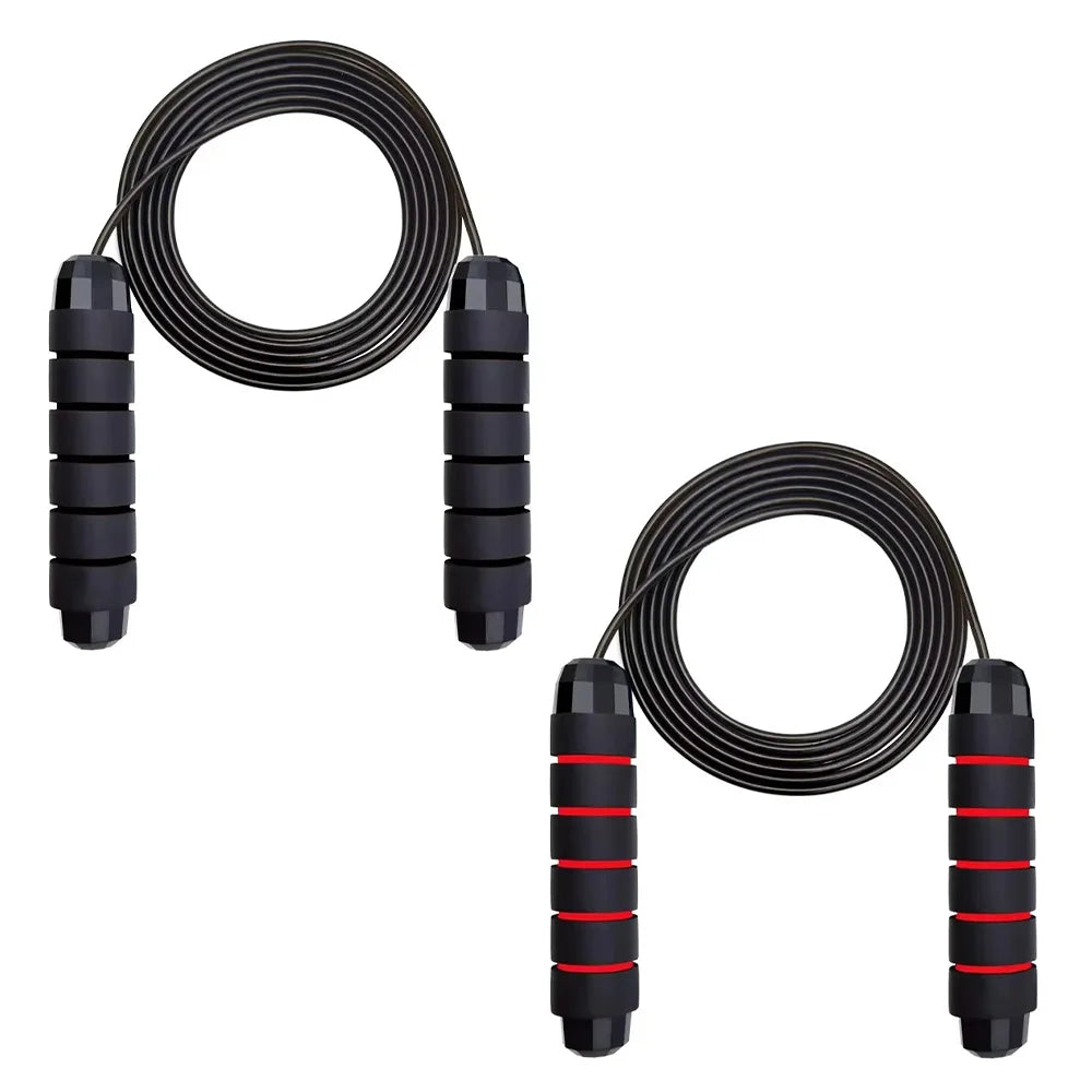 Ball Bearing Speed Jump Rope Foam Handle Tangle-Free Fitness