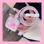 3D Pink Flower iPhone Charger Cover 18W/20W