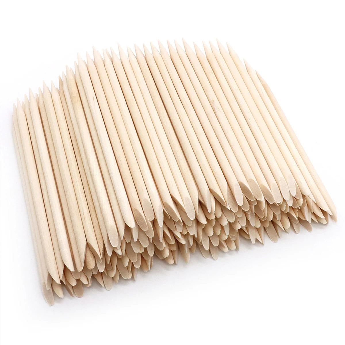 Orange Wood Cuticle Sticks Double Ended Nail Manicure Tools