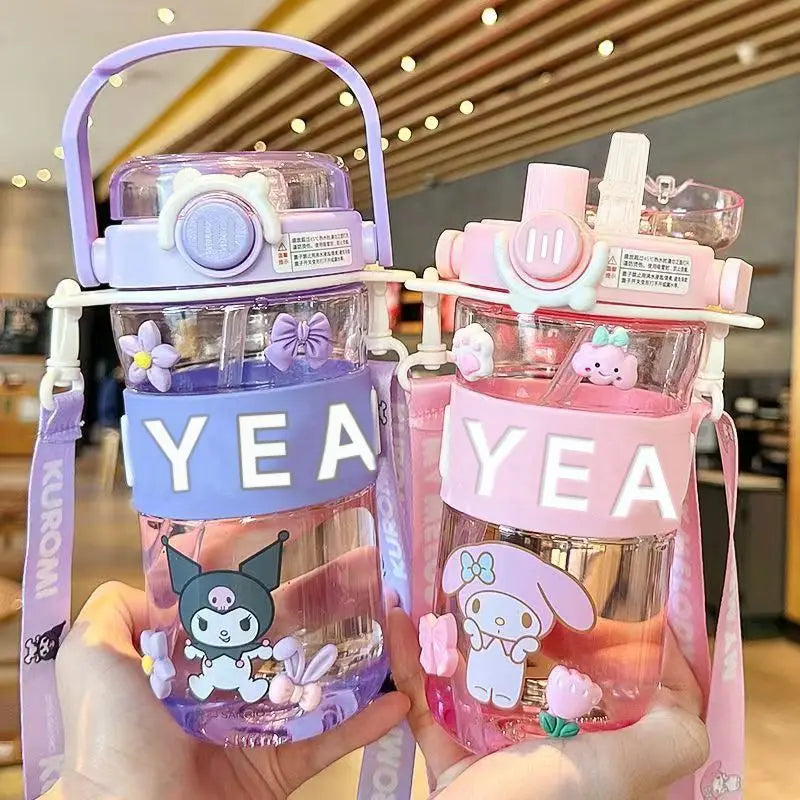 Kuromi Kawaii Kids Water Bottle Large Capacity Cup