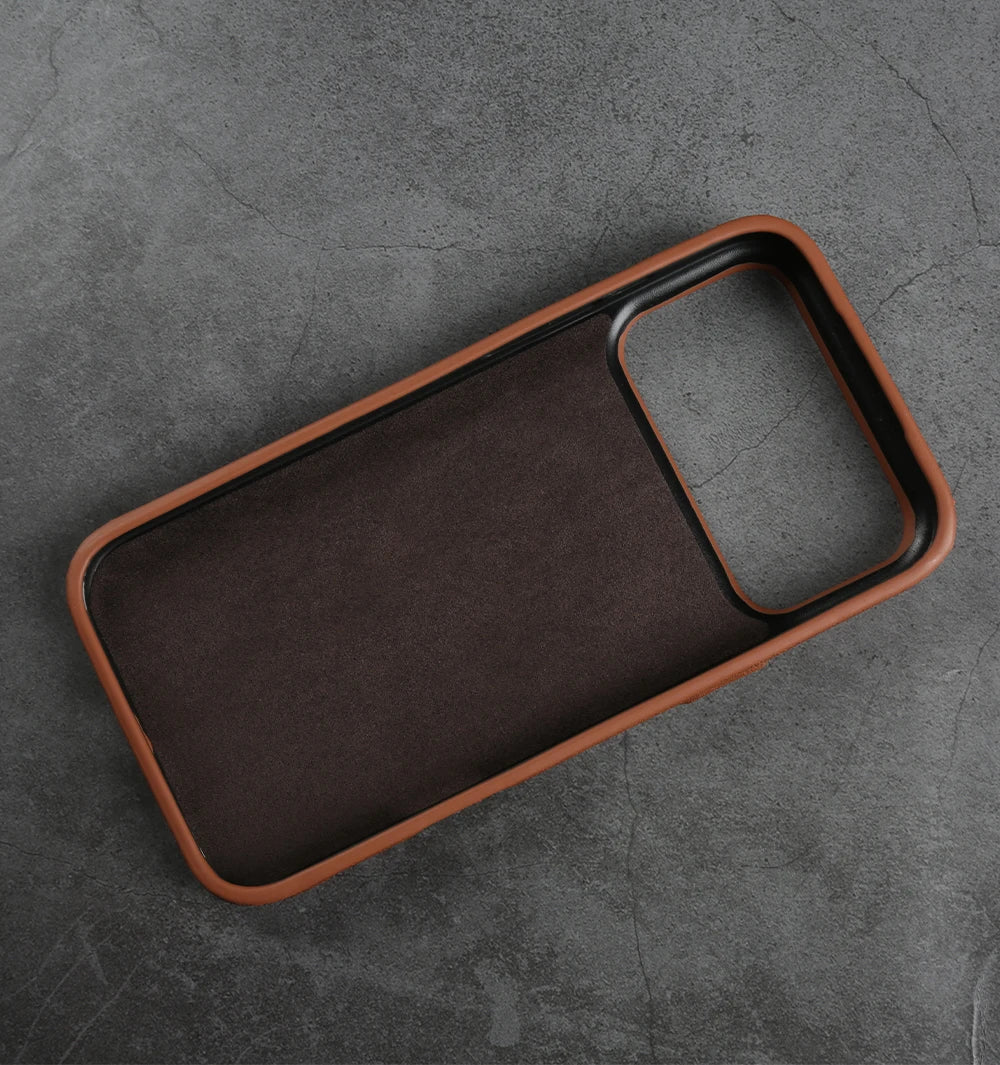 Premium Leather Business Case for iPhone 17 Air 16 15 14 13 12 Pro Max