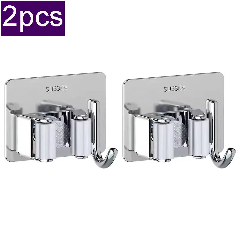 Mop Clip Holder Stainless Steel Organizer