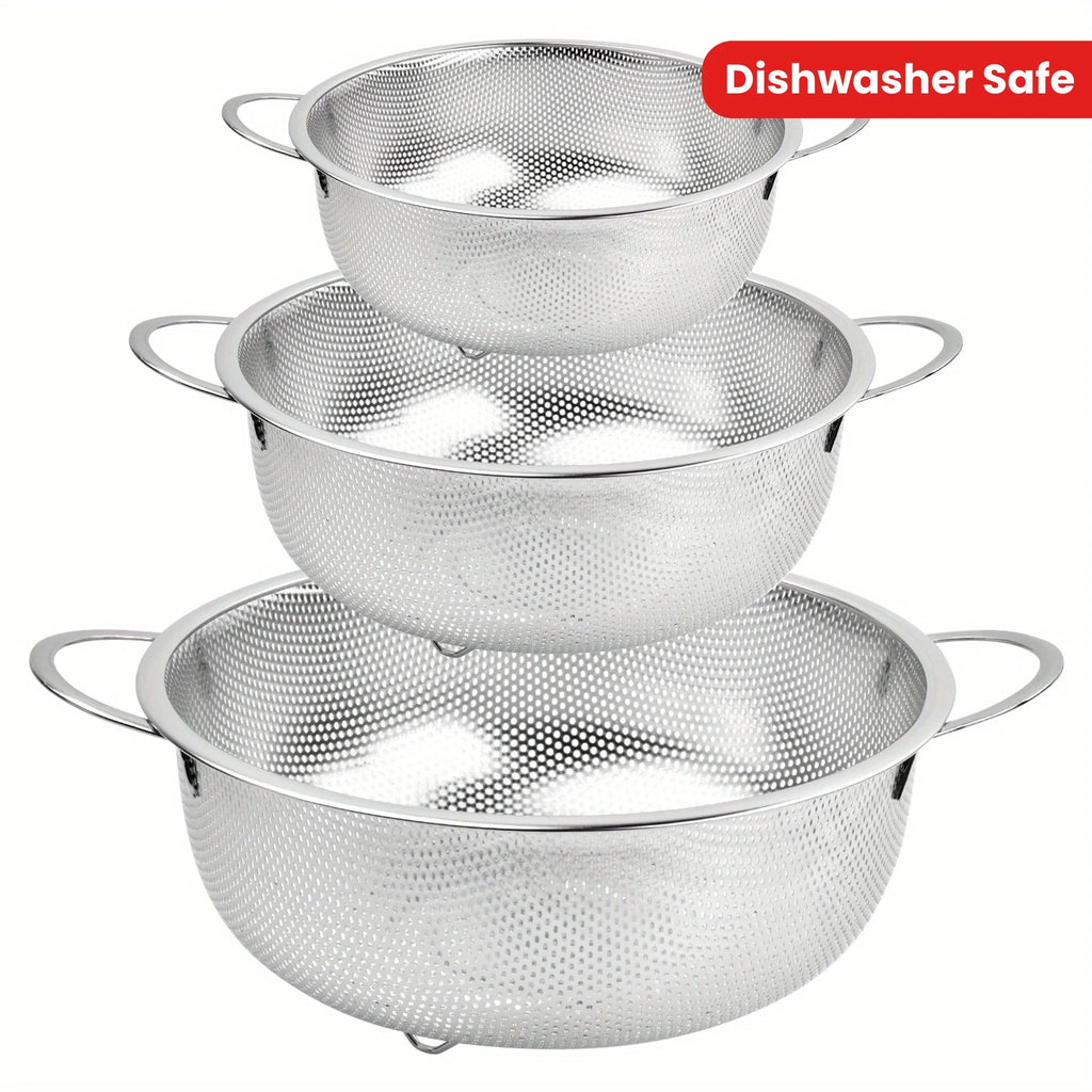 Stainless Steel Mesh Strainer Fine Colander Set