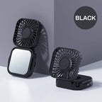 Handheld Mini Fan with Mirror UK 500mAh USB Rechargeable Fan