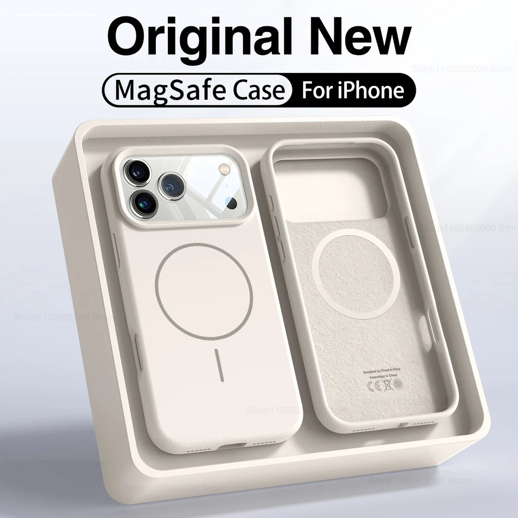 MagSafe Liquid Silicone Case for iPhone 12 13 14 15 16 17 Pro Max
