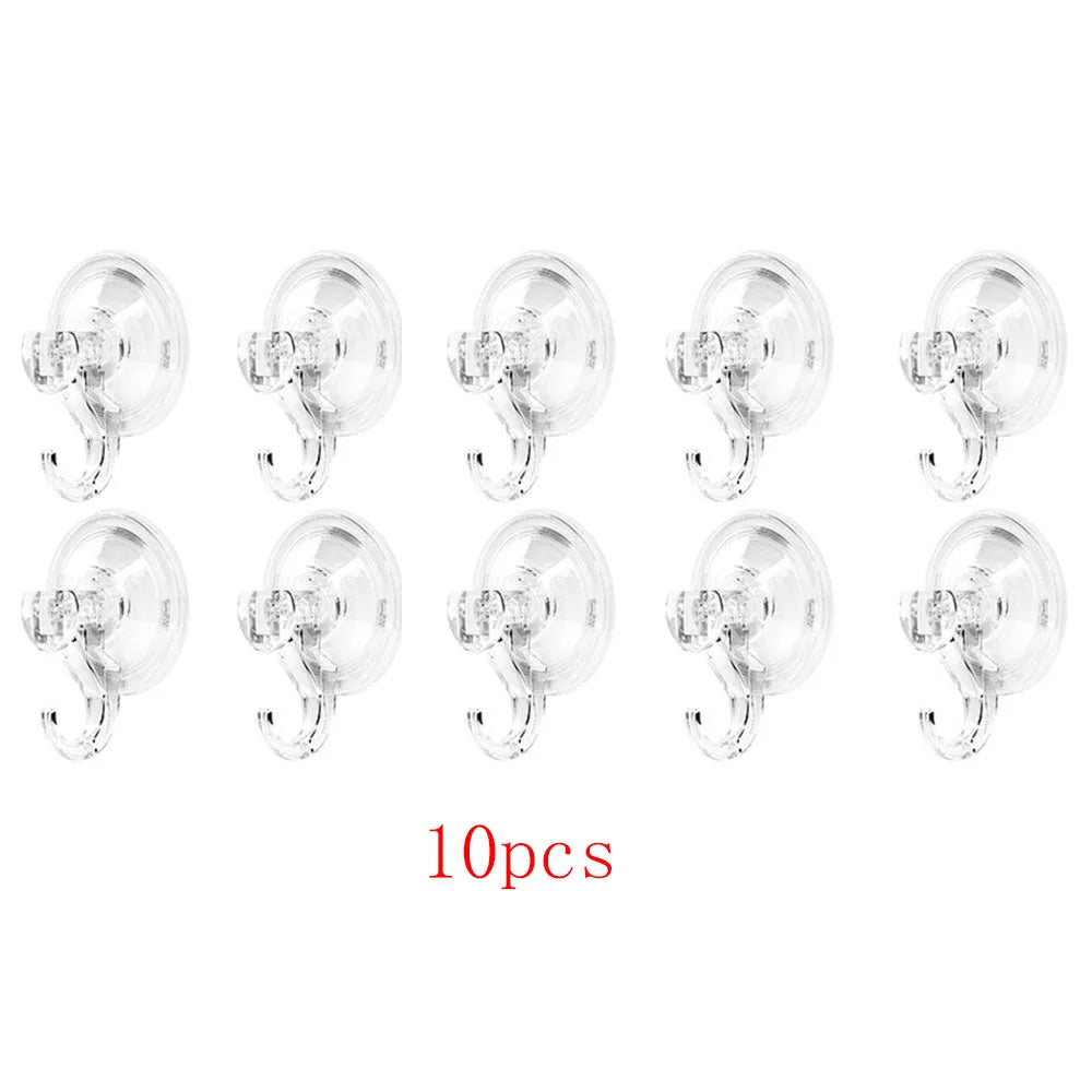 10Pcs Suction Cup Hooks Heavy Duty Reusable Wall Hooks