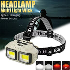 Powerful LED Headlamp USB Rechargeable Waterproof Torch