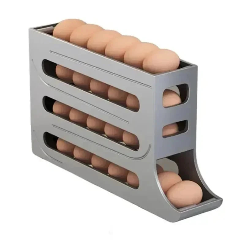 4 Layer Rolling Egg Dispenser Fridge Organizer