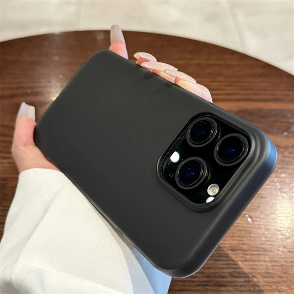 Soft Matte Candy Clear Case for iPhone 11 12 13 14 15 16 Pro Max