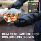 Silicone Oven Mitts – Heat Resistant Non-Slip BBQ & Baking Gloves