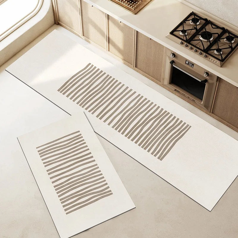 Super Absorbent Kitchen Floor Mat Diatomite Anti-Slip Washable Rug