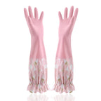 Reusable Rubber Cleaning Gloves Waterproof Non-Slip