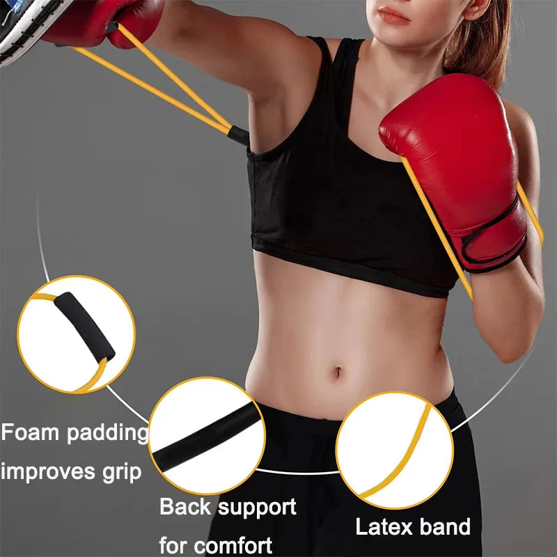 Boxing Resistance Band Speed Pull Rope Muay Thai Karate CrossFit Power