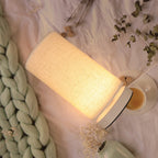 Fabric Cylinder Desk Lamp for Bedroom & Home Lighting