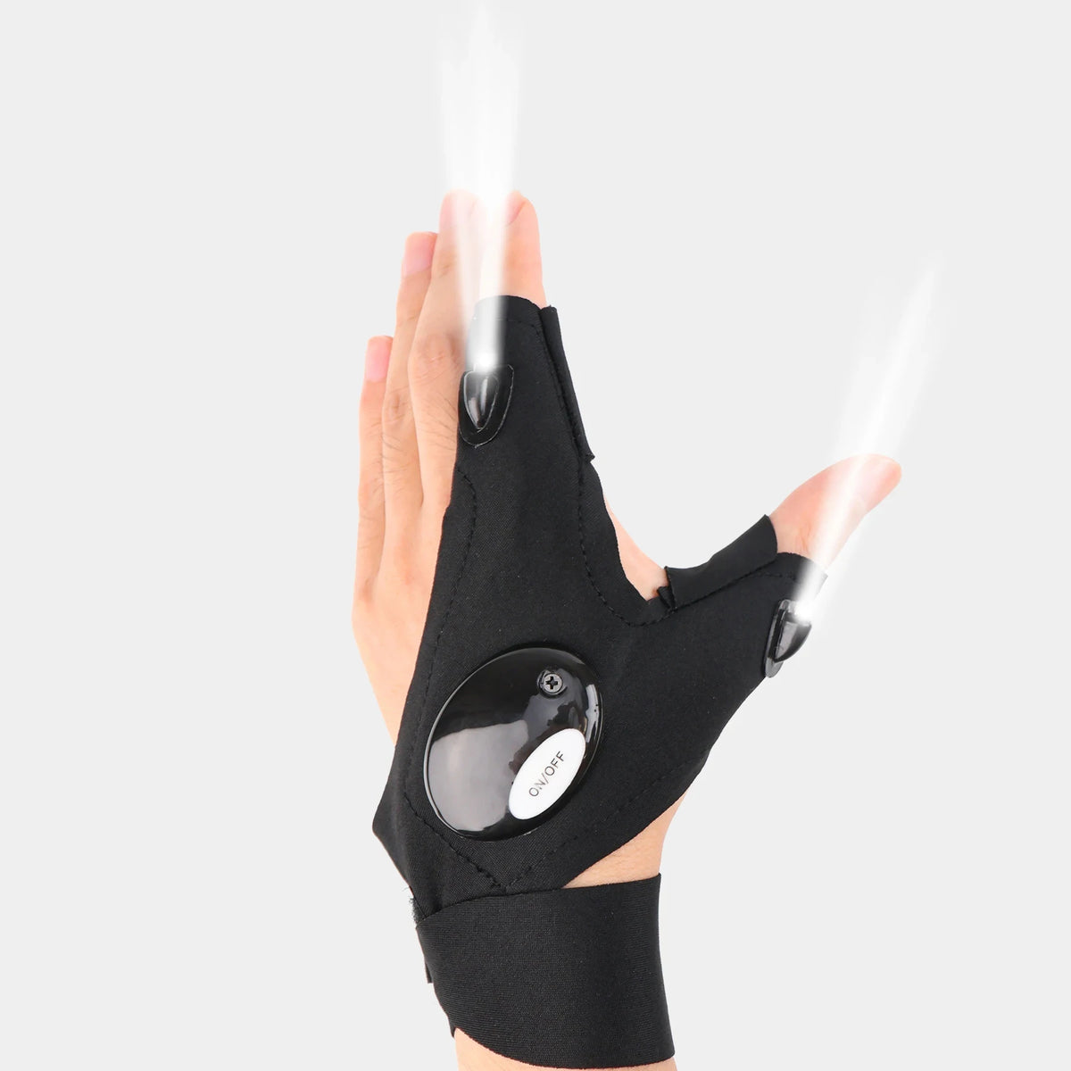 LED Flashlight Gloves | Waterproof Fingerless Gloves