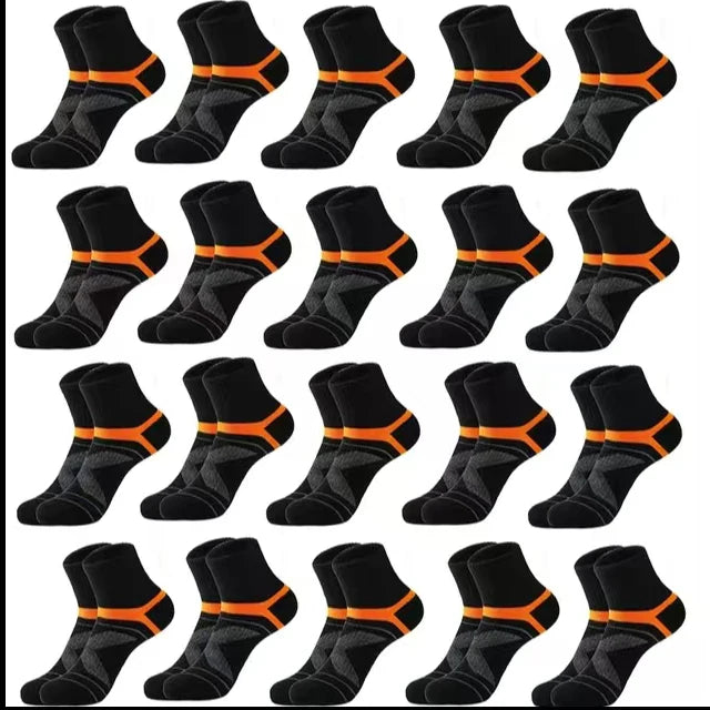 Men's Hiking Basketball Socks 3 Pairs Breathable Sweat Absorbent
