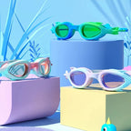 Children’s Swimming Goggles Set UK Waterproof Anti-Fog Silicone Swim Cap & Goggles