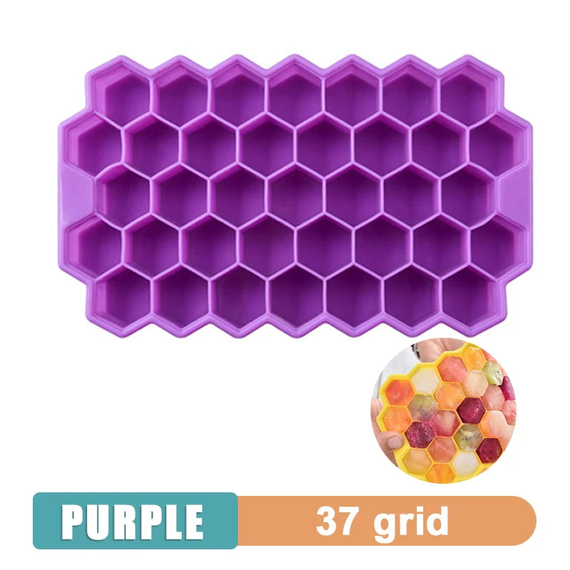 Large Silicone Ice Cube Tray Jumbo Square Ice Maker Mold (4/6/8/15 Grid)