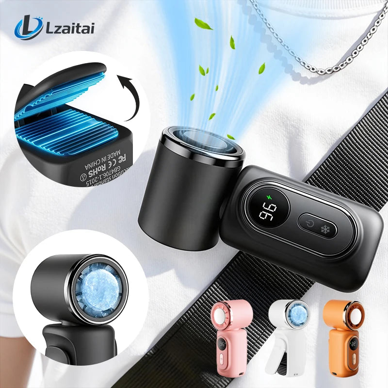 Portable Ice Cooling Fan UK 3000mAh 5-Speed USB Rechargeable Secondary image
