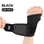 Adjustable Wrist Support Strap Brace Black for Badminton Tennis Gym
