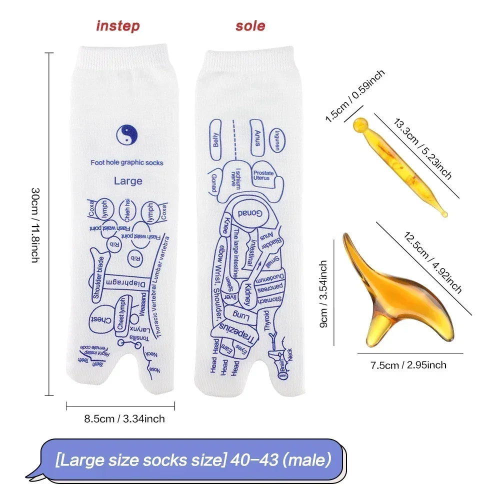 Acupressure Foot Massage Socks for Tired Feet & Reflexology Care